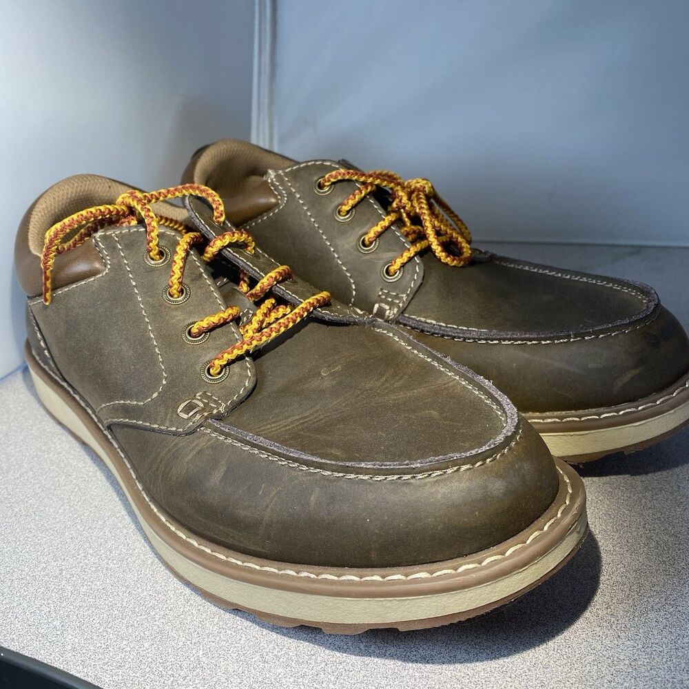 Men 9  Earth Spirit Shoes Brown Tie Up Casual Or Dress Emery Gelron Cushion